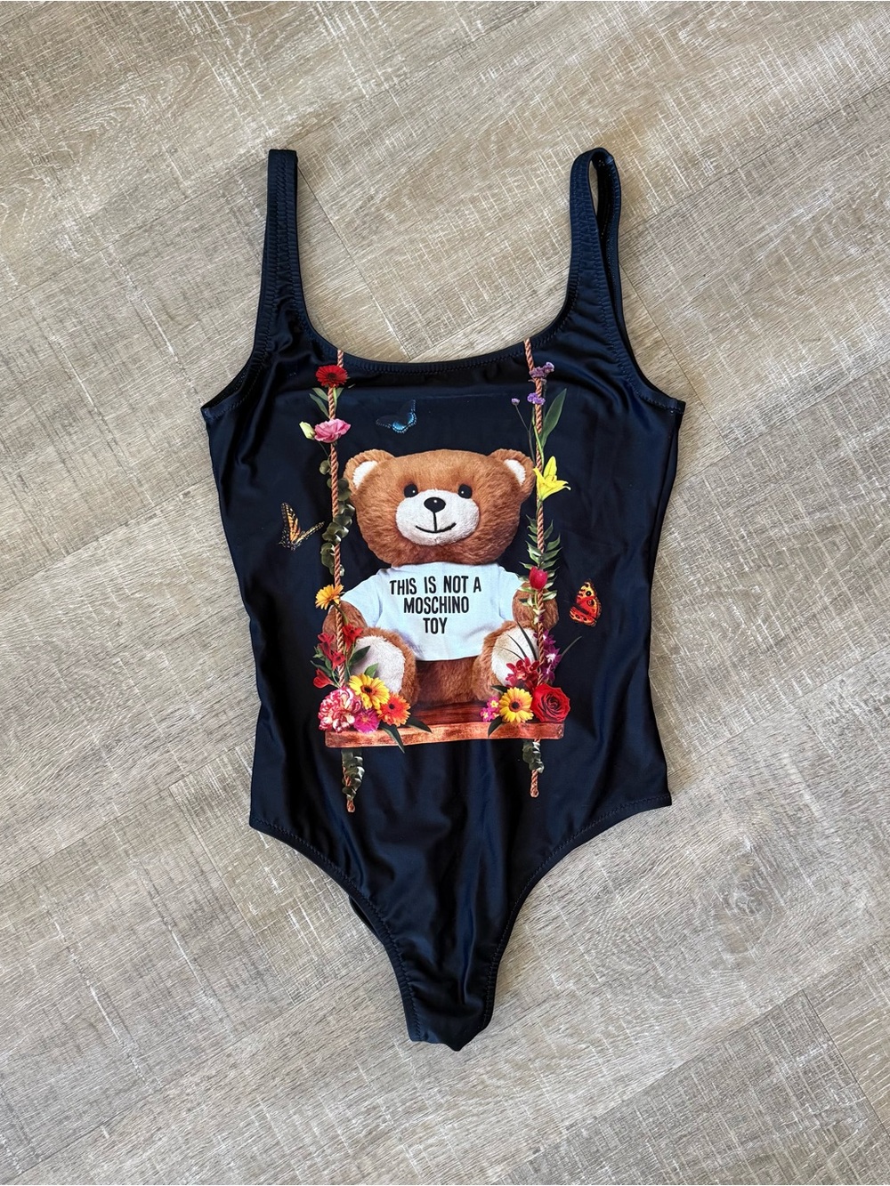 Moschino Black One-Piece Swim